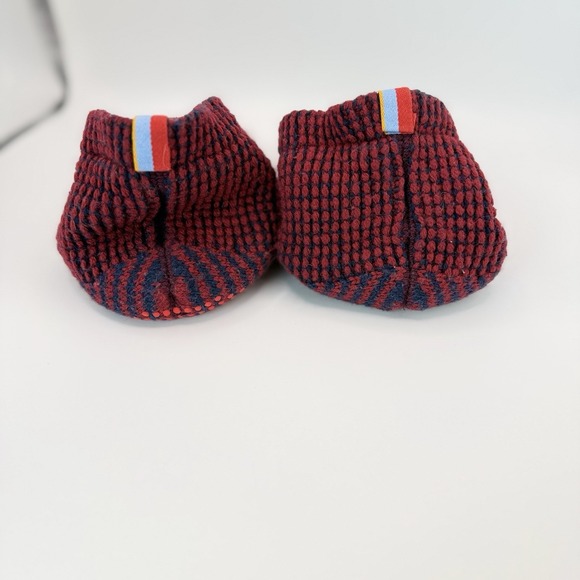 Bombas Gripper Slippers House Shoes Socks Size S (W 7-8.5) Red/Navy Cozy - Picture 4 of 4